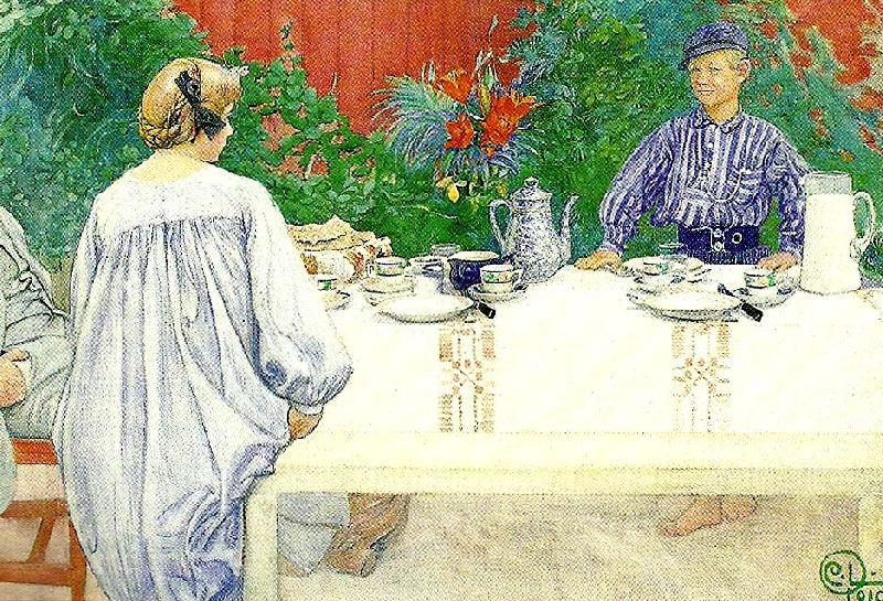 Carl Larsson vid frukostbordet Germany oil painting art